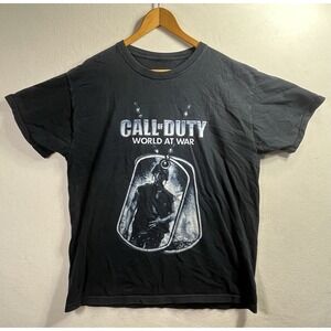 VTG Call of Duty World at War Shirt Approx M?  Video Game PlayStation Rare Flaw